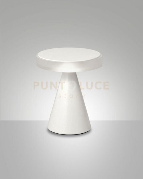 Neutra da tavolo bianca h.20cm a led 3000k - 8w - 750 lm dimmerabile