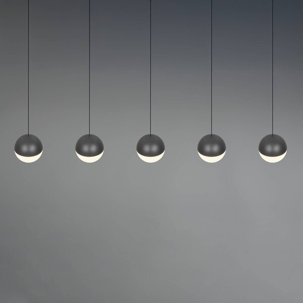 Reality Leuchten Lampada a sospensione Senta, Nero, Soggiorno / Sala da pranzo, Plastica, Moderno, Lampada a sospensione