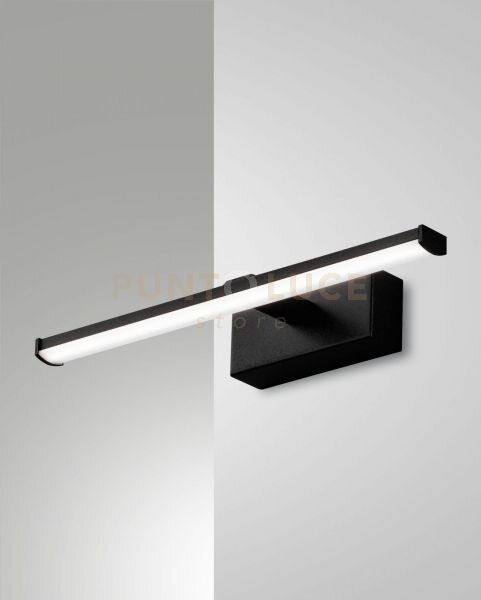 Nala applique nero l. 30cm a led 3000k - 6w - 700 lm ip44