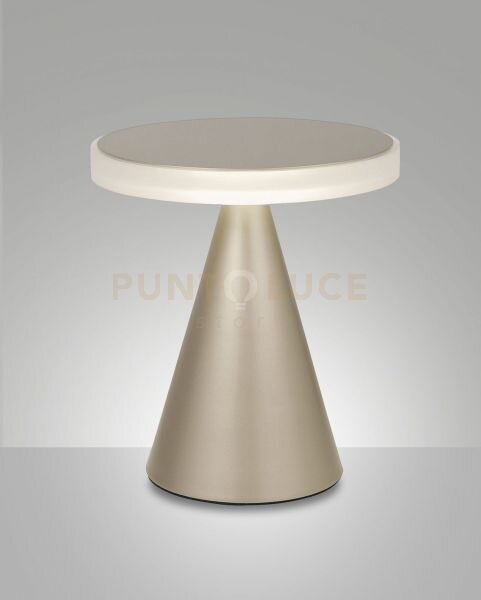 Neutra da tavolo oro opaco h.27cm a led 3000k - 12w - 1260 lm dimme