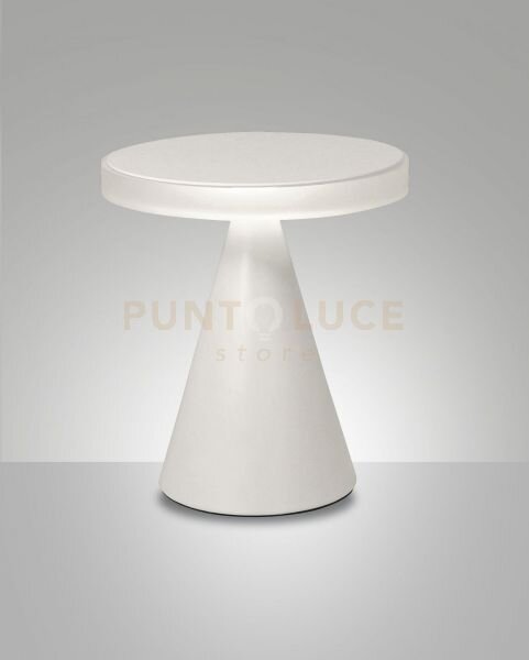 Neutra da tavolo bianca h.27cm a led 3000k - 12w - 1260 lm dimmerabile