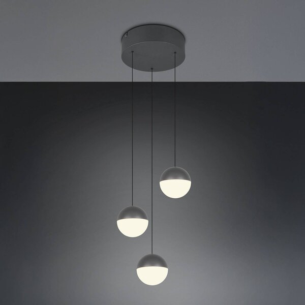 Reality Leuchten Lampada a sospensione Senta, Nero, Soggiorno / Sala da pranzo, Plastica, Moderno, Lampada a sospensione