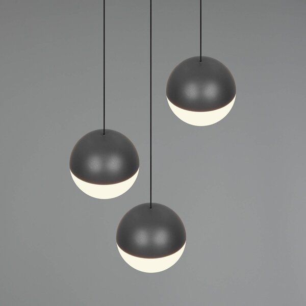 Reality Leuchten Lampada a sospensione Senta, Nero, Soggiorno / Sala da pranzo, Plastica, Moderno, Lampada a sospensione