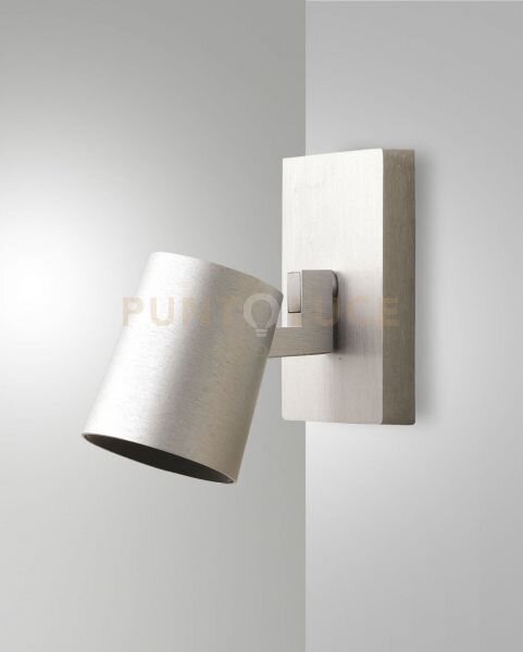 Modo spot alluminio spazzolato 1 luce alluminio spazzolato orienta
