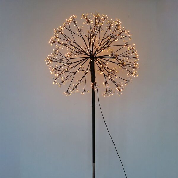 Lampada da terra Dente di leone luminoso altezza 60cm 400 Led Bianco Caldo 3000K Wisdom
