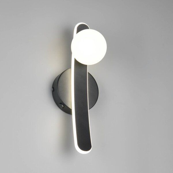 Trio Lighting Applique da parete Napoli, dimmerabile, Nero, Soggiorno / Sala da pranzo, Metallo, Moderno, Applique