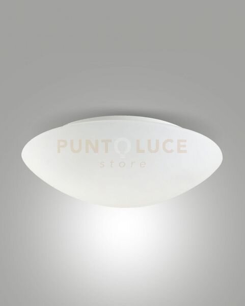 Pandora plafoniera bianca in vetro diametro 36cm 2 luci attacco e27