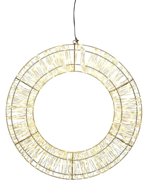Ghirlanda decorativa luminosa 30cm 600 Led in metallo Bianco Caldo Wisdom