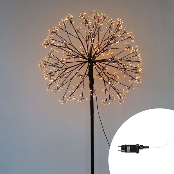 Lampada da terra Dente di leone luminoso altezza 120cm 600 Led Bianco Caldo 3000K Wisdom
