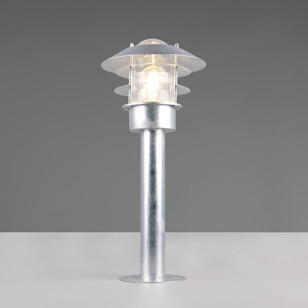 Trio Lighting Lampione da giardino Ruvuuma, dimmerabile, Alluminio / Grigio / Zincato, Metallo, Lampada da esterni