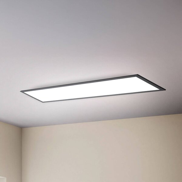 B.K. Licht Pannello LED Odin on/off, 100 x 25 cm, nero, 4.000 K, Nero, Studio / Ufficio, Metallo, Moderno, Pannello LED