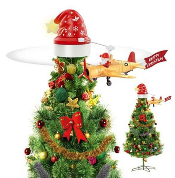 Puntale rotante Aeroplano applicabile sulla punta dell’Albero di Natale musicale Wisdom