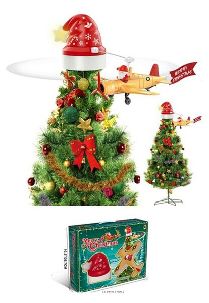 Puntale rotante Aeroplano applicabile sulla punta dell’Albero di Natale musicale Wisdom
