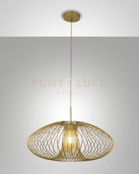 Fassa lampadario a sospensione oro opaco 1 luce attacco e27 d.60cm