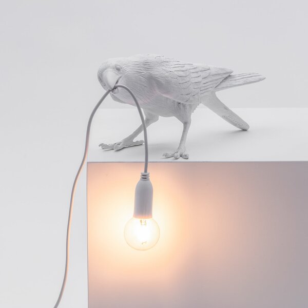 Lampade da tavolo SELETTI, Bird Lamp, Bianco, Soggiorno, Plastica, Design