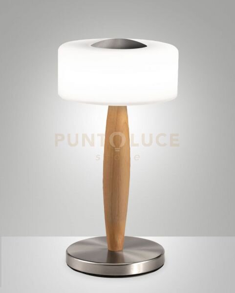 Elea lampada da tavolo nichel satinato dimmerabile a led 3000k - 8