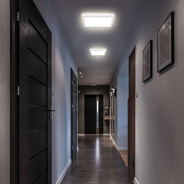 B.K. Licht Pannello LED Eki, 29 x cm, bianco, dimmerabile, retroilluminazione, 4.000K dimmerabile, Bianco / Opale, Studio / Ufficio, Plastica, Pannello LED