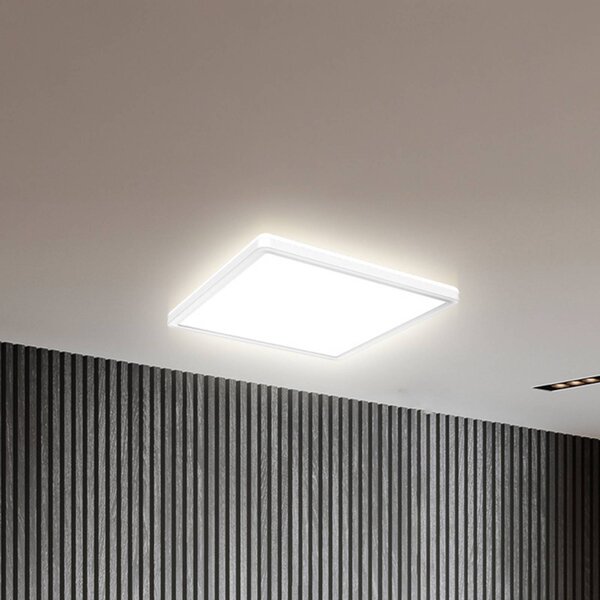 B.K. Licht Pannello LED Eki, 29 x cm, bianco, dimmerabile, retroilluminazione, 4.000K dimmerabile, Bianco / Opale, Studio / Ufficio, Plastica, Pannello LED