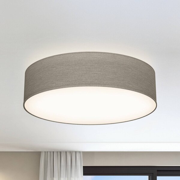 B.K. Licht Plafoniera soffitto Litora, dimmerabile, Marrone / Ruggine, Soggiorno / Sala da pranzo, Tessuto / Stoffa / Seta, Plafoniera