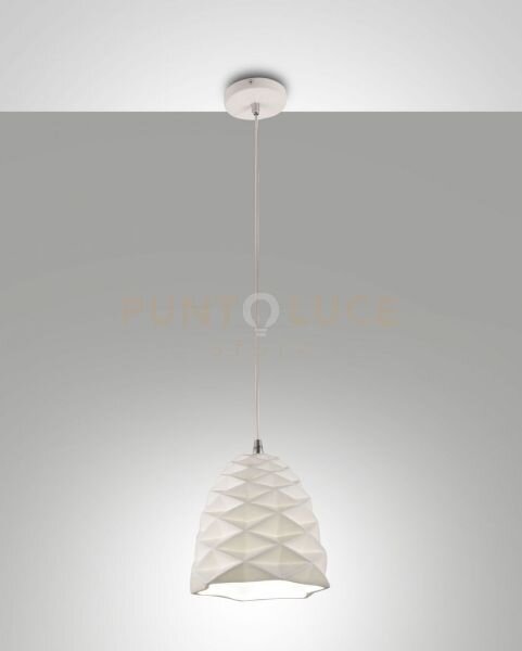 Duchessa sospensione bianca d.20cm in metallo e ceramica 1 luce att