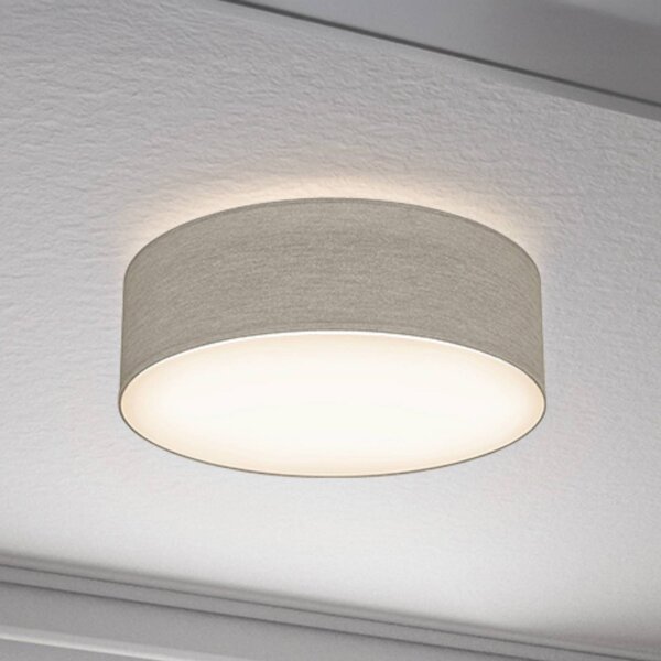 B.K. Licht Plafoniera soffitto Litora, dimmerabile, Marrone / Ruggine, Soggiorno / Sala da pranzo, Tessuto / Stoffa / Seta, Plafoniera