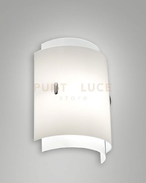 Applique da interni laila bianco in vetro