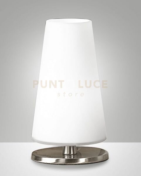 Milady lampada da tavolo attacco g9 lampadina inclusa colore nichel