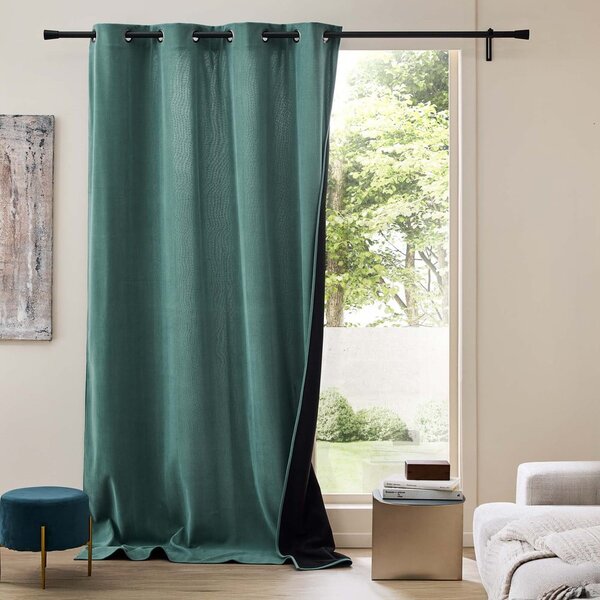 Tenda termoisolante verde in velluto a coste 140x260 cm Madison – douceur d'intérieur
