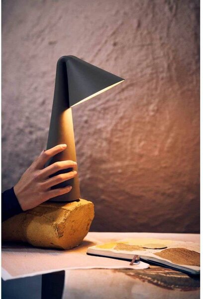 FRANDSEN Lampada da tavolo Ami, dimmerabile, Crema / Ambra, Soggiorno / Sala da pranzo, Metallo, Moderno, Lampada da tavolo