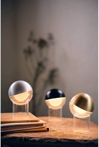 FRANDSEN Lampada da tavolo Pila, dimmerabile, Alluminio / Grigio / Zincato, Soggiorno / Sala da pranzo, Plastica, Moderno, Lampada da tavolo