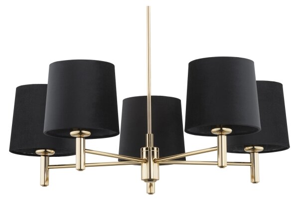 BRILAGI - Lampadario a stelo MONTE 5xE27/60W/230V nero/oro