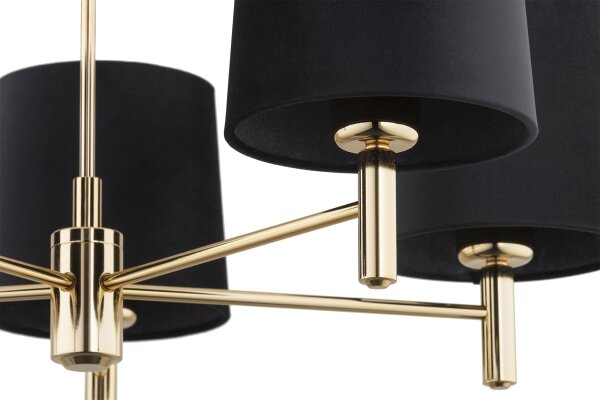 BRILAGI - Lampadario a stelo MONTE 5xE27/60W/230V nero/oro
