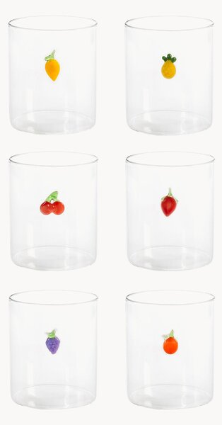 Set di 6 bicchieri in vetro borosilicato Miniature Decorations