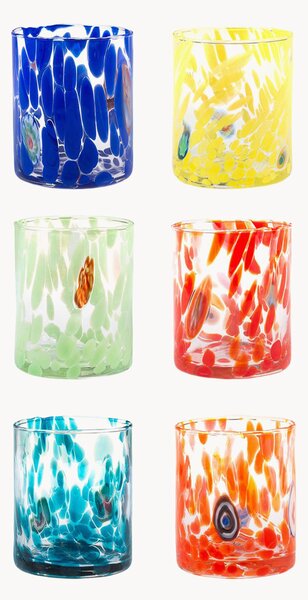 Set di 6 bicchieri in vetro Veneziano