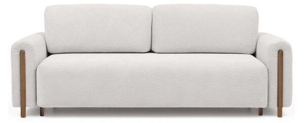 Divano color crema allungabile/con contenitore e rivestimento in bouclé 244 cm Arcadova – ELTAP