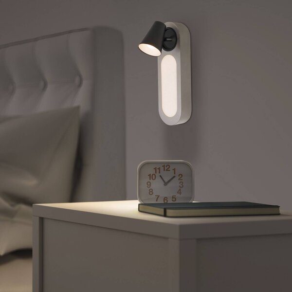 OSRAM Applique da parete a LED NEPTUNE, Bianco / Opale, Soggiorno / Sala da pranzo, Metallo, Moderno, Applique a LED