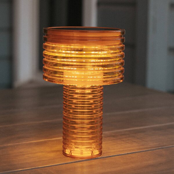 Newgarden Lampada da tavolo solare a LED Ambar, arancione, PMMA, IP44 dimmerabile, Giallo / Arancione, Plastica, Moderno, Lampade solari