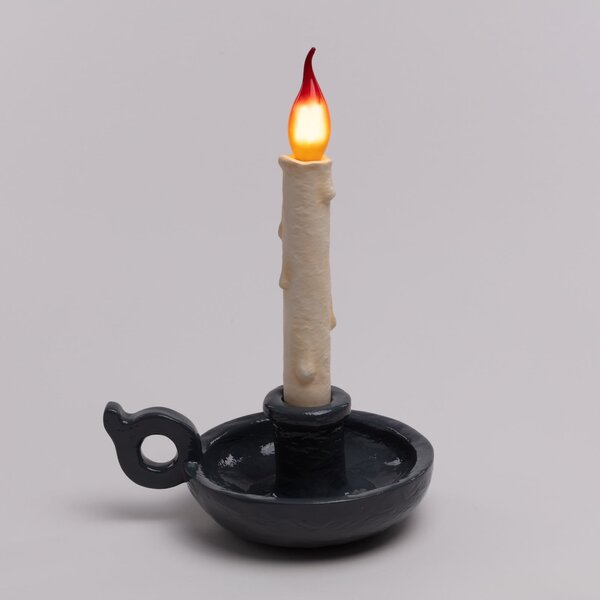 Lampade da tavolo SELETTI, Grimm Bugia, dimmerabile, Grigio, Soggiorno, Plastica, Design