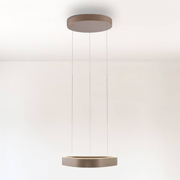 Paul Neuhaus lampada LED a sospensione Q-Stretto, bronzo, 40,8 cm dimmerabile, Bronzo / Ottone antico, Soggiorno / Sala da pranzo, Metallo, Moderno
