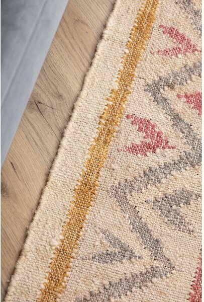 Tappeto color crema in iuta tessuto a mano 160x230 cm Roya Imani – Elle Decoration