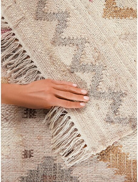 Tappeto color crema in iuta tessuto a mano 160x230 cm Roya Imani – Elle Decoration