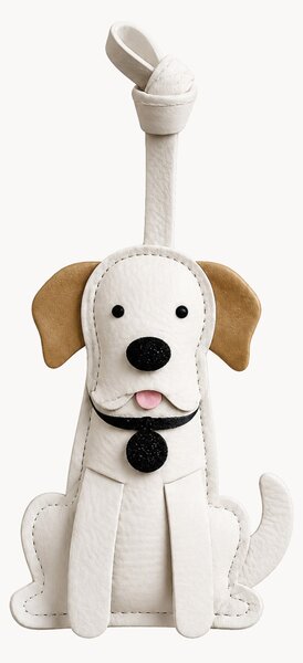 Portachiavi in pelle vegana fatto a mano Labrador