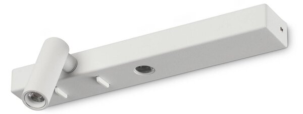 IDEAL LUX Applique da parete a LED Bonne Nuit 1, Bianco / Opale, Soggiorno / Sala da pranzo, Metallo, Moderno, Applique a LED