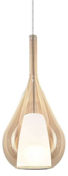 IDEAL LUX Lampada a sospensione Kalique, dimmerabile, Crema / Ambra, Soggiorno / Sala da pranzo, Plastica, Moderno, Lampada a sospensione