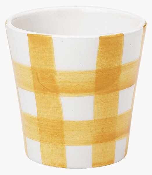 Tazza dipinta a mano a quadri Iris