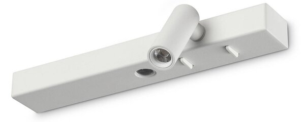 IDEAL LUX Applique da parete a LED Bonne Nuit 2, Bianco / Opale, Soggiorno / Sala da pranzo, Metallo, Moderno, Applique a LED