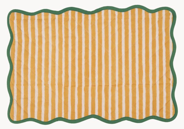 Tovaglietta americana trapuntata a righe Scallop