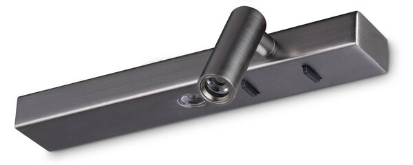 IDEAL LUX Applique da parete a LED Bonne Nuit 2, Alluminio / Grigio / Zincato, Soggiorno / Sala da pranzo, Metallo, Moderno, Applique a LED
