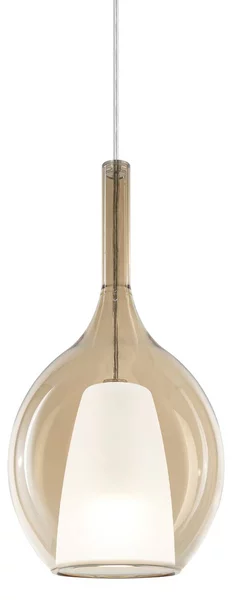 IDEAL LUX Lampada a sospensione Kalique, dimmerabile, Crema / Ambra, Soggiorno / Sala da pranzo, Plastica, Moderno, Lampada a sospensione