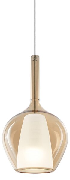 IDEAL LUX Lampada a sospensione Kalique, dimmerabile, Crema / Ambra, Soggiorno / Sala da pranzo, Plastica, Moderno, Lampada a sospensione